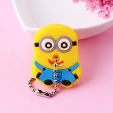 Load image into Gallery viewer, Cute Cartoon Keychain Silicone Stitch Protective Key Case Cover for Key Control Dust Cap Holder Gift Women Key Chain