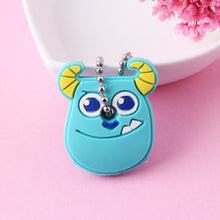 Load image into Gallery viewer, Cute Cartoon Keychain Silicone Stitch Protective Key Case Cover for Key Control Dust Cap Holder Gift Women Key Chain