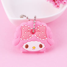 Load image into Gallery viewer, Cute Cartoon Keychain Silicone Stitch Protective Key Case Cover for Key Control Dust Cap Holder Gift Women Key Chain