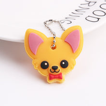 Load image into Gallery viewer, Cute Cartoon Keychain Silicone Stitch Protective Key Case Cover for Key Control Dust Cap Holder Gift Women Key Chain