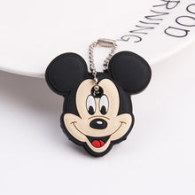 Load image into Gallery viewer, Cute Cartoon Keychain Silicone Stitch Protective Key Case Cover for Key Control Dust Cap Holder Gift Women Key Chain