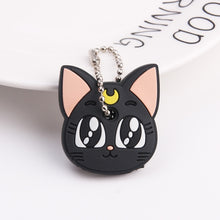 Load image into Gallery viewer, Cute Cartoon Keychain Silicone Stitch Protective Key Case Cover for Key Control Dust Cap Holder Gift Women Key Chain