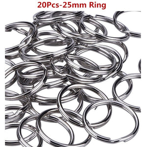 10/50pcs Polished Silver Blank Keyrings Keychains Split Rings Keyfob Pendant Holder Ring Home DIY Jewelry Accessories