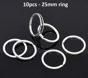 10/50pcs Polished Silver Blank Keyrings Keychains Split Rings Keyfob Pendant Holder Ring Home DIY Jewelry Accessories