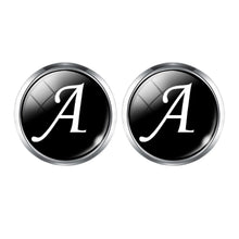 Load image into Gallery viewer, Men&#39;s Fashion A-Z Single Alphabet Cufflinks Silver Color Letter Cuff Button for Male Gentleman Shirt Wedding Cuff Links Gifts

