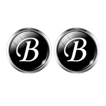 Load image into Gallery viewer, Men&#39;s Fashion A-Z Single Alphabet Cufflinks Silver Color Letter Cuff Button for Male Gentleman Shirt Wedding Cuff Links Gifts
