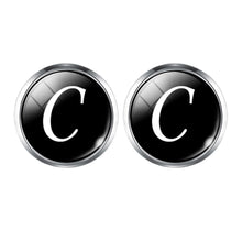 Load image into Gallery viewer, Men&#39;s Fashion A-Z Single Alphabet Cufflinks Silver Color Letter Cuff Button for Male Gentleman Shirt Wedding Cuff Links Gifts
