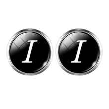 Load image into Gallery viewer, Men&#39;s Fashion A-Z Single Alphabet Cufflinks Silver Color Letter Cuff Button for Male Gentleman Shirt Wedding Cuff Links Gifts
