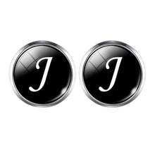 Load image into Gallery viewer, Men&#39;s Fashion A-Z Single Alphabet Cufflinks Silver Color Letter Cuff Button for Male Gentleman Shirt Wedding Cuff Links Gifts

