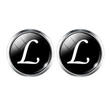 Load image into Gallery viewer, Men&#39;s Fashion A-Z Single Alphabet Cufflinks Silver Color Letter Cuff Button for Male Gentleman Shirt Wedding Cuff Links Gifts
