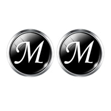 Load image into Gallery viewer, Men&#39;s Fashion A-Z Single Alphabet Cufflinks Silver Color Letter Cuff Button for Male Gentleman Shirt Wedding Cuff Links Gifts
