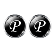 Load image into Gallery viewer, Men&#39;s Fashion A-Z Single Alphabet Cufflinks Silver Color Letter Cuff Button for Male Gentleman Shirt Wedding Cuff Links Gifts

