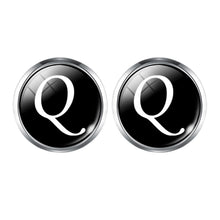 Load image into Gallery viewer, Men&#39;s Fashion A-Z Single Alphabet Cufflinks Silver Color Letter Cuff Button for Male Gentleman Shirt Wedding Cuff Links Gifts
