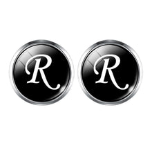 Load image into Gallery viewer, Men&#39;s Fashion A-Z Single Alphabet Cufflinks Silver Color Letter Cuff Button for Male Gentleman Shirt Wedding Cuff Links Gifts
