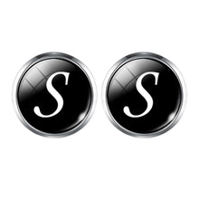 Load image into Gallery viewer, Men&#39;s Fashion A-Z Single Alphabet Cufflinks Silver Color Letter Cuff Button for Male Gentleman Shirt Wedding Cuff Links Gifts
