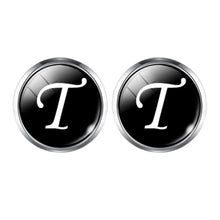 Load image into Gallery viewer, Men&#39;s Fashion A-Z Single Alphabet Cufflinks Silver Color Letter Cuff Button for Male Gentleman Shirt Wedding Cuff Links Gifts
