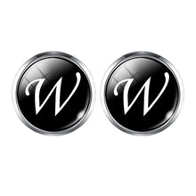 Load image into Gallery viewer, Men&#39;s Fashion A-Z Single Alphabet Cufflinks Silver Color Letter Cuff Button for Male Gentleman Shirt Wedding Cuff Links Gifts
