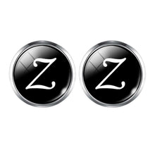 Load image into Gallery viewer, Men&#39;s Fashion A-Z Single Alphabet Cufflinks Silver Color Letter Cuff Button for Male Gentleman Shirt Wedding Cuff Links Gifts

