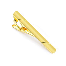 Load image into Gallery viewer, 1 pcs Colourful Tie Clip For Men Metal Silver Gold Tone Simple Bar Clasp Practical Black Navy Blue Necktie Clasp
